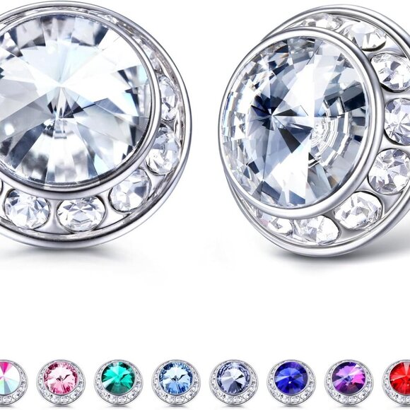 Rhinestone Dance Competition Earrings Hypoallergenic Sterling Silver Post Stud E - Picture 1 of 6